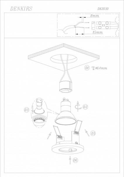 Встраиваемый светильник Denkirs DK2030-CH