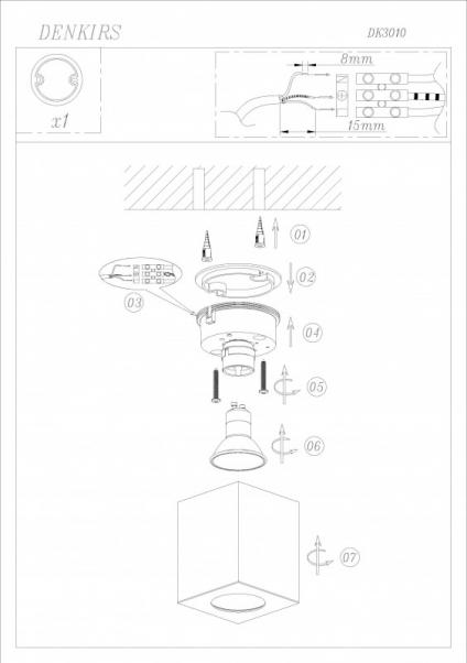 Накладной светильник Denkirs DK3010-YE