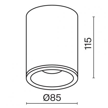 Потолочный светильник Зум / Zoom 1*GU10 10 Вт IP 54
