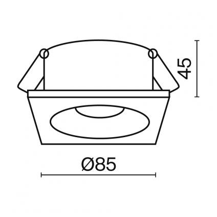 Встраиваемый светильник Зум / Zoom 1*GU10 10 Вт IP 65