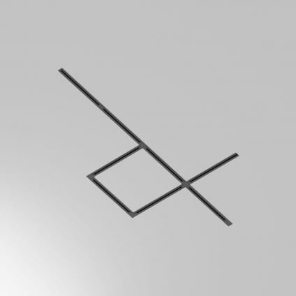Шинопровод 2м Unity встраиваемый черный