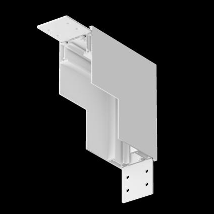 Угловой коннектор внутренний S35 накладной белый