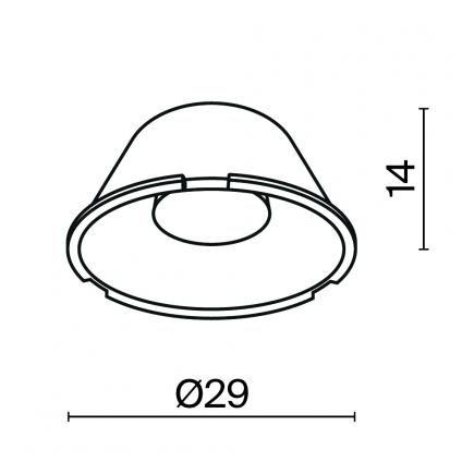 Линза ⌀29 мм 50°