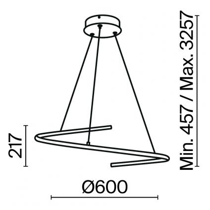 Подвесной светильник Curve 2600-3500К 31Вт