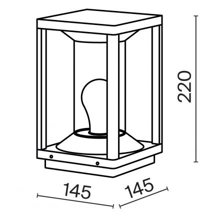 Ландшафтный светильник Келья / Cell E27x1 15Вт IP 54