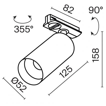 Трековый светильник Фокус / Focus LED Unity 3000K 12Вт 50°