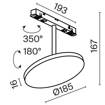 Трековый светильник Плато / Plato Exility 3000K 15Вт 120°