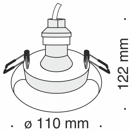 Встраиваемый светильник Gyps Modern 1x35Вт GU10