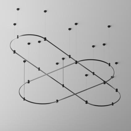 Шинопровод полукруг 650мм Flarity черный