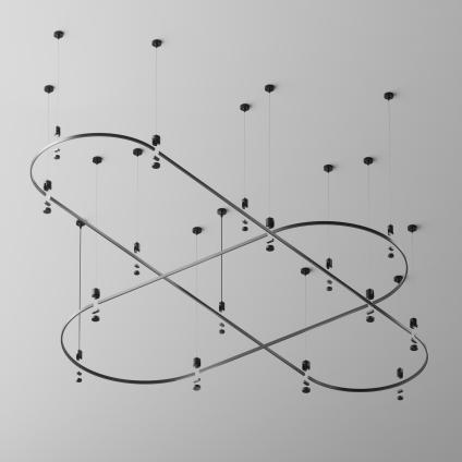 Шинопровод полукруг 650мм Flarity черный