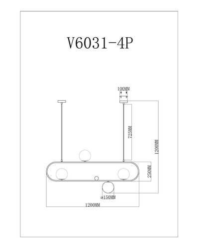 Подвесной светильник Moderli Moderli V6031-4P Krona подвесной