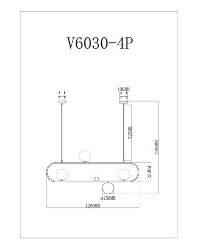 Подвесной светильник Moderli Moderli V6030-4P Krona подвесной