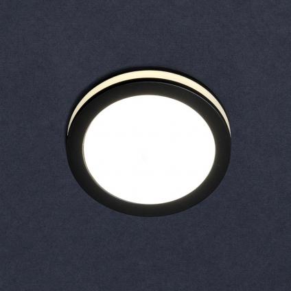 Св-к встраиваемый с подсветкой круг 7Вт 4500К 85мм черный IP40 General GLP-DECO-R2-7BT-IP40-4-BL
