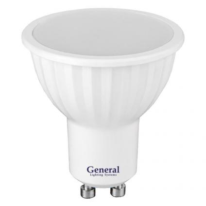 Лампа Светодиодная General  GLDEN-MR16-10-230-GU10-6500 1/10/100