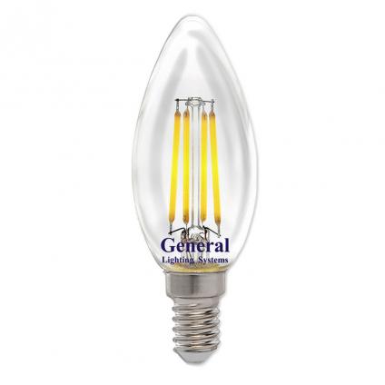 Филаментная светодиодная лампа General GLDEN-CS-DEM-8-230-E14-4500 1/10/100