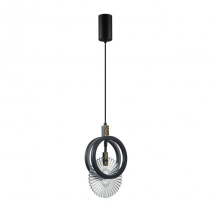 5421/17L HIGHTECH ODL_EX25 083 черный/золото/металл/стекло Подвес LED 17W 3000K 986Лм MERCURY