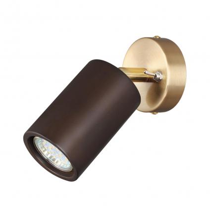 7062/1W MINIMA ODL25 217 Настенный светильник темное дерево/металл с выкл. IP20 GU10 LED 7W 220V CAUCHO