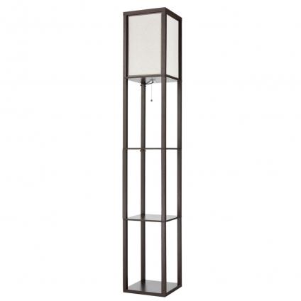 8090/1F COMFI LN25 361 кофейный/белый, дерево/текстиль Торшер Е27 1*60W 220V PRACTIC