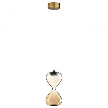 5093/4L PENDANT ODL25 415 античн.бронза/прозрачн./янтарный градиент/металл/стекло Подвес LED 4W 4000K 388Лм GLESSI
