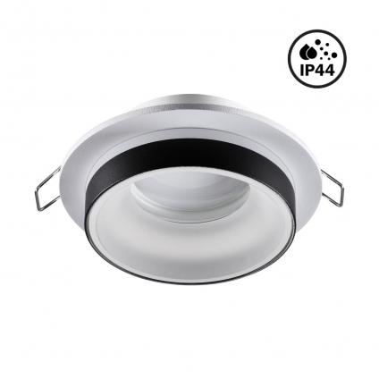370784 SPOT NT21 595 белый/черный Светильник встраиваемый влагозащищенный IP44 GU10 9W 220V WATER