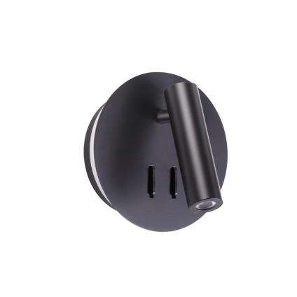3911/9WL HIGHTECH ODL20 471 черн/металл Наст-й св-к с лампой д/чтения с выкл LED 9W 3000K 220V BEAM