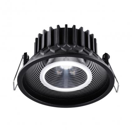 358790 SPOT NT21 534 черный Светильник встраиваемый светодиодный IP20 LED 15W 4000K 1600Лм 110-265V BIND