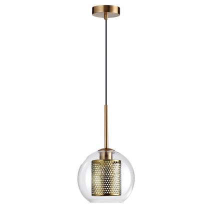 4939/1 PENDANT ODL22 401 античн.бронза/металл/прозрачный/стекло Подвес E27 1*40W CLOCKY