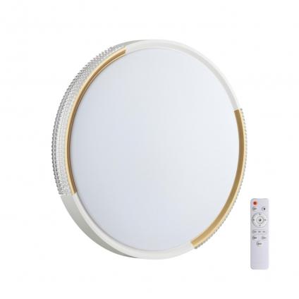 7612/EL PALE SN 184 Светильник пластик/белый/золотистый LED 72Вт 3000-6300K D490 IP43 пульт ДУ VELIO