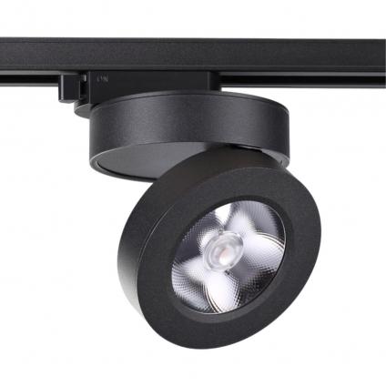 357987 PORT NT19 284 черный Светильник трековый однофазный трехжильный IP20 LED 3000К 12W 220V GRODA