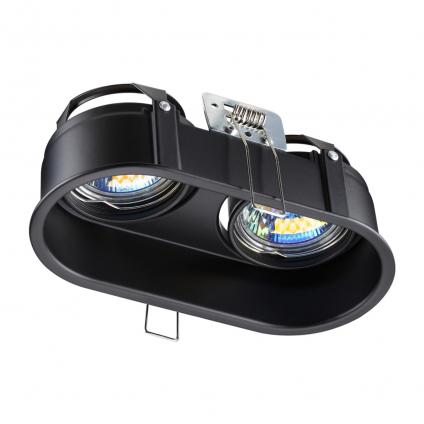 370841 SPOT NT22 578 черный Светильник встраиваемый IP20 GU10 2*50W 220V CLOUD