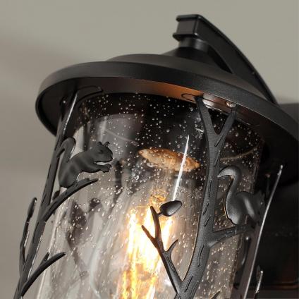 4963/1W NATURE ODL22 735 черный/стекло Ландшафтный настен.светильник E27 1*60W IP44 CUITA