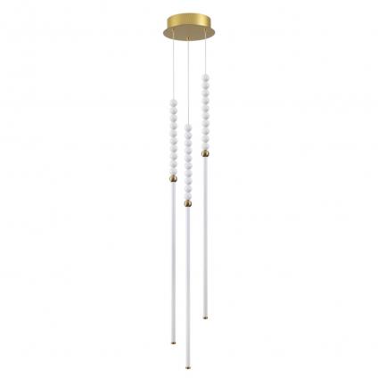 6639/33L HIGHTECH ODL24 225 металл/античная бронза/белые бусы из акрила Подвесной светильник IP 20 LED 33W 3500K 220V MONELLA