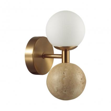 6625/6WL MIDCENT ODL25 175 Настенный светильник под латунь/металл/стекло/камень (травертин) IP20 LED 1*6W 3000K 220V LOLLA