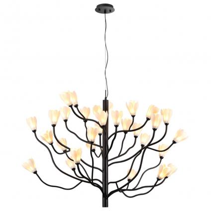 5090/30 MODERN ODL25 553 черный матовый/белый/фарфор Люстра G4 LED 30*5W GARDI