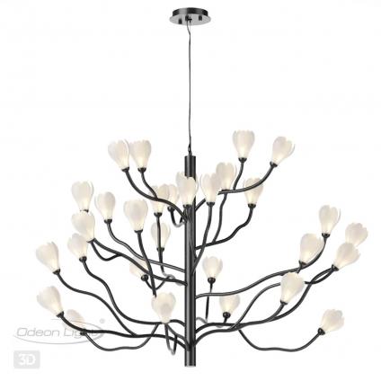 5090/30 MODERN ODL25 553 черный матовый/белый/фарфор Люстра G4 LED 30*5W GARDI