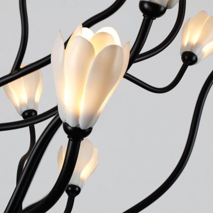 5090/30 MODERN ODL25 553 черный матовый/белый/фарфор Люстра G4 LED 30*5W GARDI