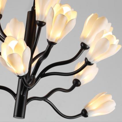 5090/15 MODERN ODL25 553 черный матовый/белый/фарфор Люстра G4 LED 15*5W GARDI