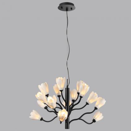 5090/15 MODERN ODL25 553 черный матовый/белый/фарфор Люстра G4 LED 15*5W GARDI