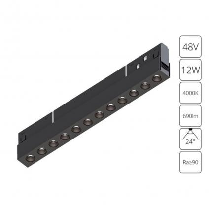 A5724PL-1BK СВЕТИЛЬНИК ПОТОЛОЧНЫЙ EXPERT 48В 12Вт 690Лм 4000К 90+ 24°