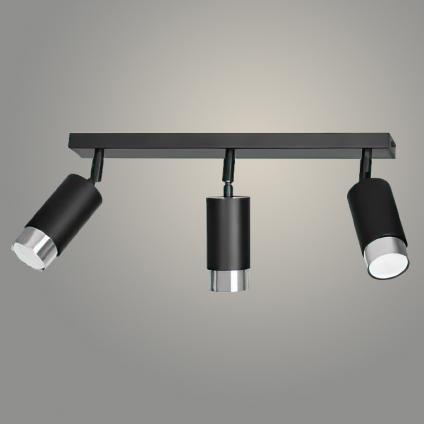 Спот 964/3 BK+CR черный/хром 3х50W GU10 h190, XLD23