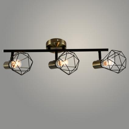 Спот DA6111/3 BK+AB черный/бронза 3x40W E14 h200, HN23