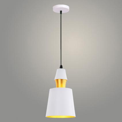 Подвес 7465/1HQ WT+GD белый/золото/белое основание 1х60W E27 d150 h280, TXN22