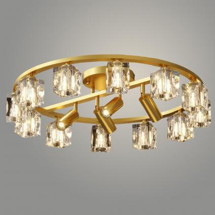 Люстра 230602A/12+4 BRASS латунь 12х5W G9+4х5W GU10 d720 h200, XLD23 У1