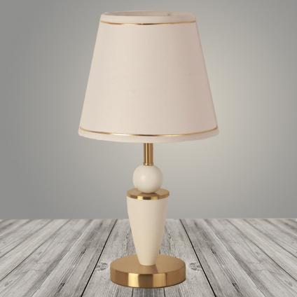 Настольная лампа A20383 WT+BR белый+латунь/белый абажур h460 1х40W E27, DIY23