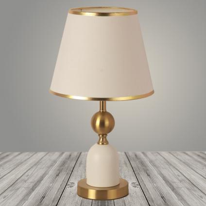 Настольная лампа A20318 WT+BR белый+латунь/белый абажур h460 1х40W E27, DIY23