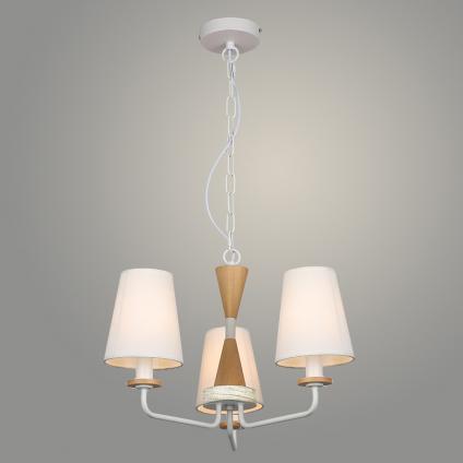 Люстра MDG424/3 WT белый абажур 3х40W E14 d620, SJNG23 П