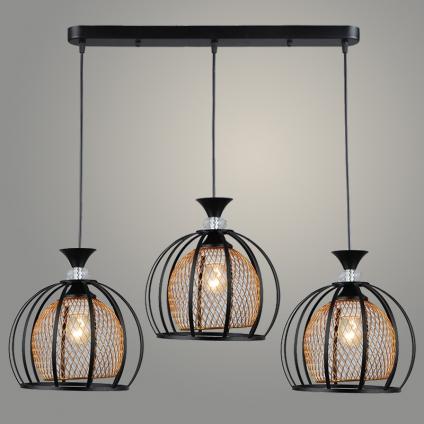 Подвес N5381/3HT BK черный 3х40W E27 d735 h800, QH23