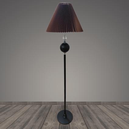 Торшер T2125 BK черный/коричневый абажур 1*40W E27 + LED 1*5W h1650, BTH23