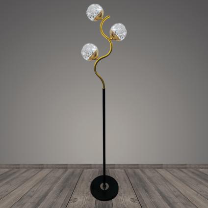 Торшер T2115/3 GD+BK золото/черный LED 3*8W h1650, BTH23