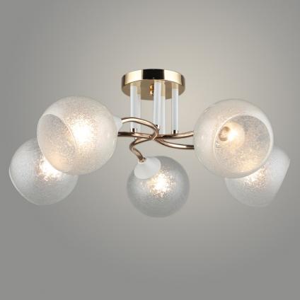 Люстра K2131/5 FGD+WT золото/белый 5x40W E27 d540 h220, QH23